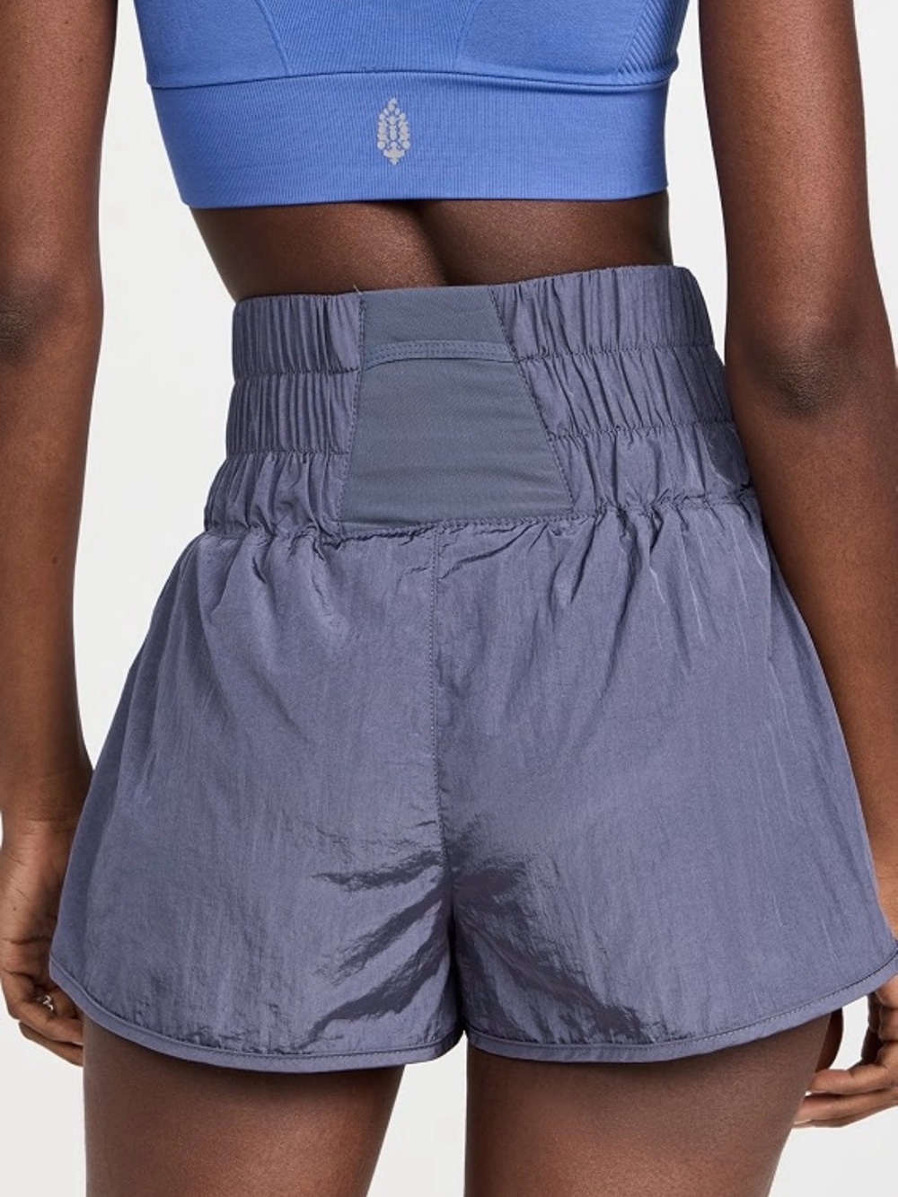 FP Movement The Way Home Shorts| M | Periwinkle Blue Smocked Running 💜
